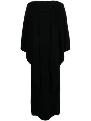 TOTEME detachable-shawl cashmere maxi dress - Black