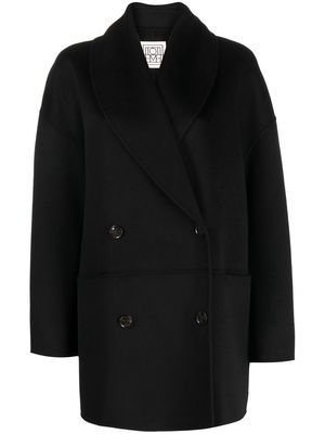 TOTEME double-breasted wool coat - Black