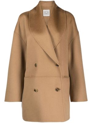 TOTEME double-breasted wool coat - Brown