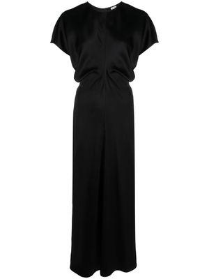 TOTEME draped satin maxi dress - Black