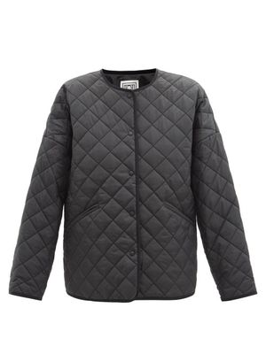 Toteme - Dublin Diamond-quilted Soft-shell Jacket - Womens - Black