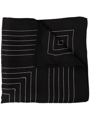TOTEME embroidered-logo silk scarf - Black