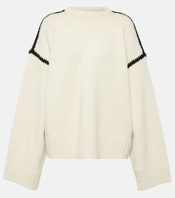 Toteme Embroidered wool and cashmere sweater