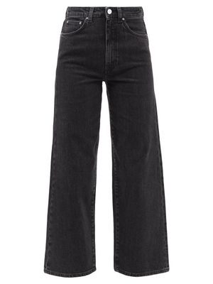 Toteme - Flair High-rise Wide-leg Jeans - Womens - Grey