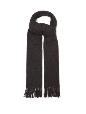 Toteme - Fringed Felted-wool Scarf - Womens - Grey