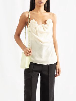 Toteme - Gathered Off-the-shoulder Silk Top - Womens - Ivory
