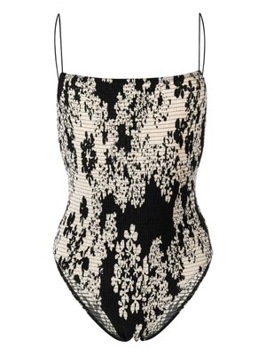 TOTEME graphic-print one-piece swimsuit - Black