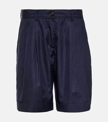 Toteme High-rise cotton Bermuda shorts