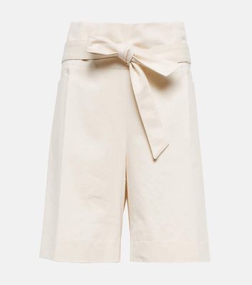Toteme High-rise cotton shorts