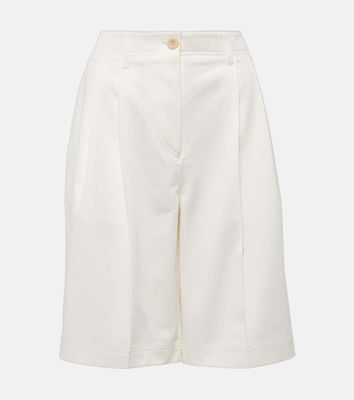 Toteme High-rise cotton twill shorts