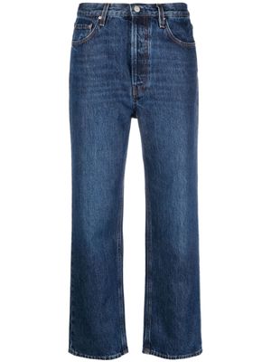 TOTEME high-rise cropped straight-leg jeans - Blue