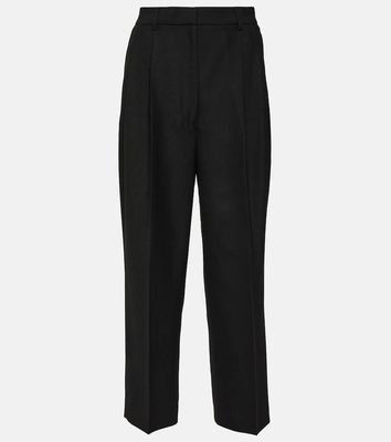 Toteme High-rise cropped straight pants