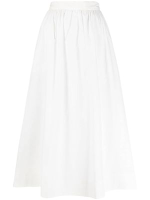 TOTEME high-waisted A-line skirt - White