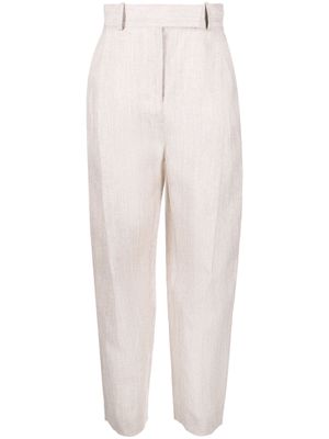 TOTEME high-waisted straight-leg trousers - Neutrals