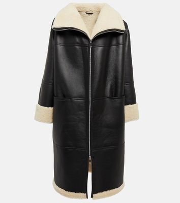 Toteme Leather and shearling coat