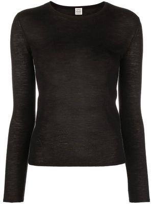 TOTEME long-sleeve cashmere top - Black