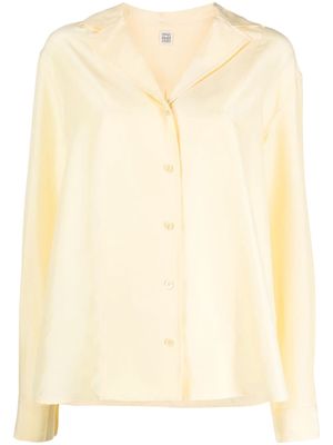 TOTEME long-sleeved silk shirt - Yellow