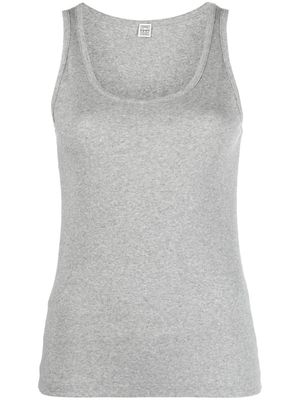 TOTEME mélange-effect fine-ribbed tank top - Grey