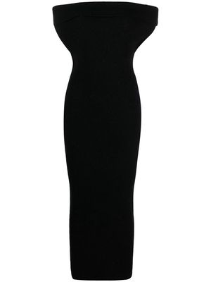 TOTEME off-shoulder knitted dress - Black