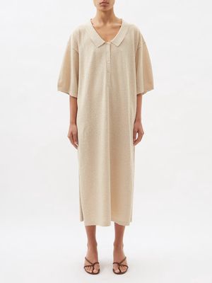 Toteme - Organic Cotton-blend Terry Shirt Dress - Womens - Beige