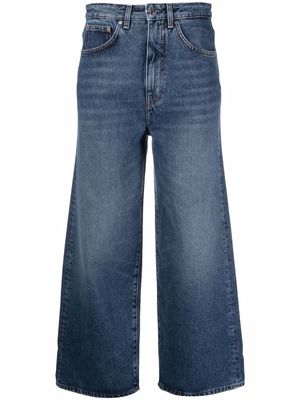 TOTEME organic cotton cropped flared jeans - Blue