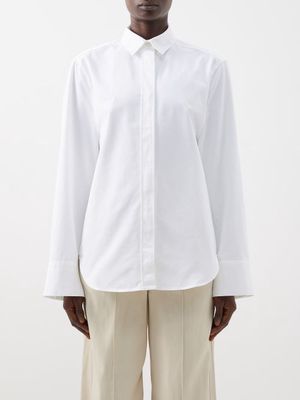 Toteme - Organic Cotton-poplin Shirt - Womens - White