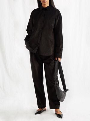 Toteme - Oversized Corduroy Shirt - Womens - Black