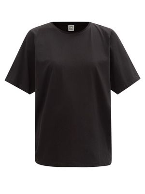 Toteme - Oversized Organic-cotton Jersey T-shirt - Womens - Black