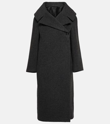 Toteme Oversized wool-blend felt wrap coat