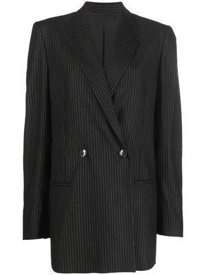 TOTEME pinstripe-pattern double-breasted blazer - Black