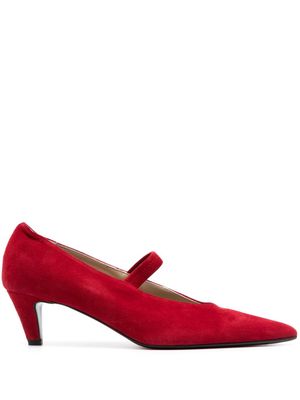 TOTEME pointed toe 55mm Mary Janes - Red