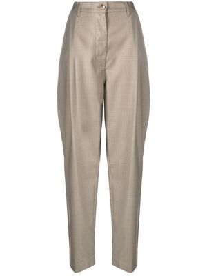 TOTEME pressed-crease wide-leg trousers - Neutrals
