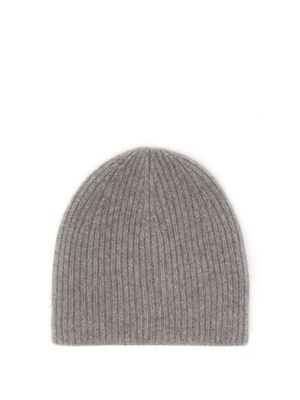 Toteme - Ribbed Cashmere Beanie Hat - Womens - Grey