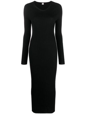 TOTEME ribbed-knit maxi dress - Black