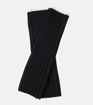 Toteme Ribbed-knit wool gloves
