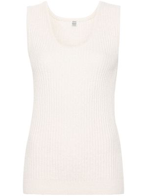 TOTEME ribbed knitted top - Neutrals