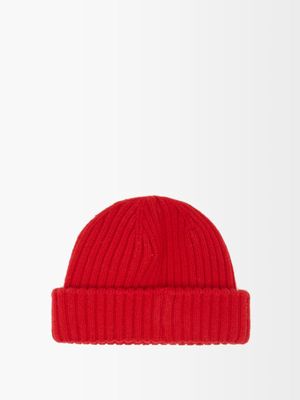 Toteme - Ribbed-wool Beanie Hat - Womens - Red