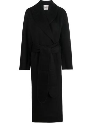 TOTEME Robe belted wool coat - Black