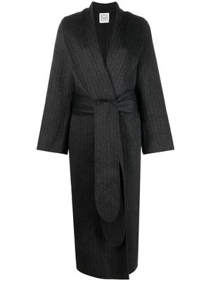 TOTEME Robe belted wool coat - Grey