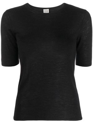 TOTEME round-neck cashmere T-shirt - Black