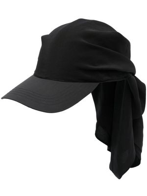 TOTEME scarf-detail cap - Black