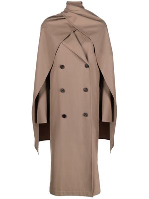 TOTEME scarf-neck trench coat - Brown