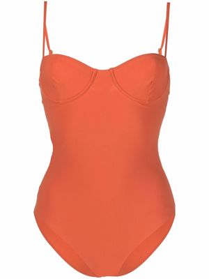 TOTEME seam-detail one-piece swimsuit - Orange