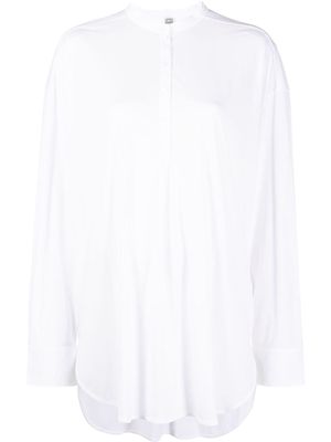 TOTEME semi-sheer longline blouse - White