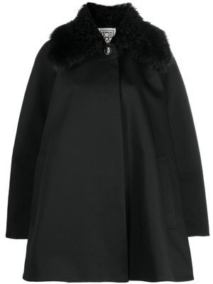TOTEME shearling collar organic cotton jacket - Black