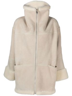 TOTEME shearling jacket - Neutrals