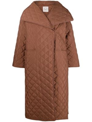 TOTEME signature quilted oversize coat - Brown