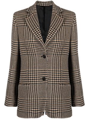 TOTEME single-breasted check-pattern blazer - Brown