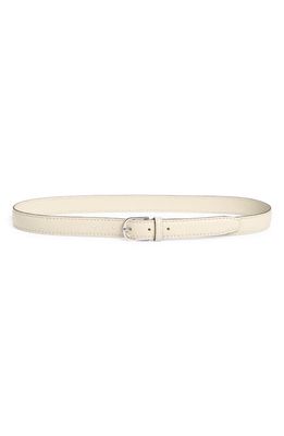 TOTEME Slim Leather Belt in Milk