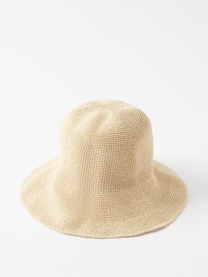 Toteme - Slouched-brim Raffia Hat - Womens - Natural